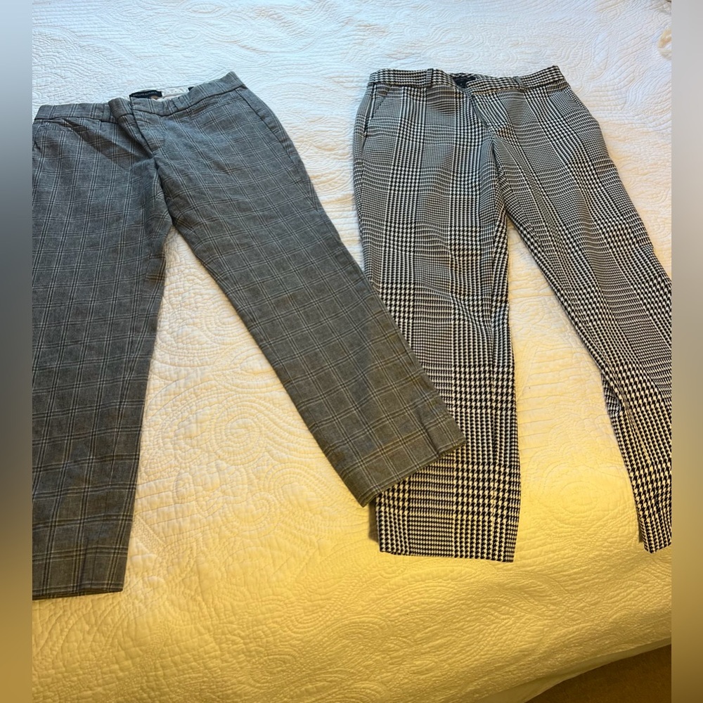 Banana Republic Gray and Black Plaid Dress Pants (Bundle of 2)